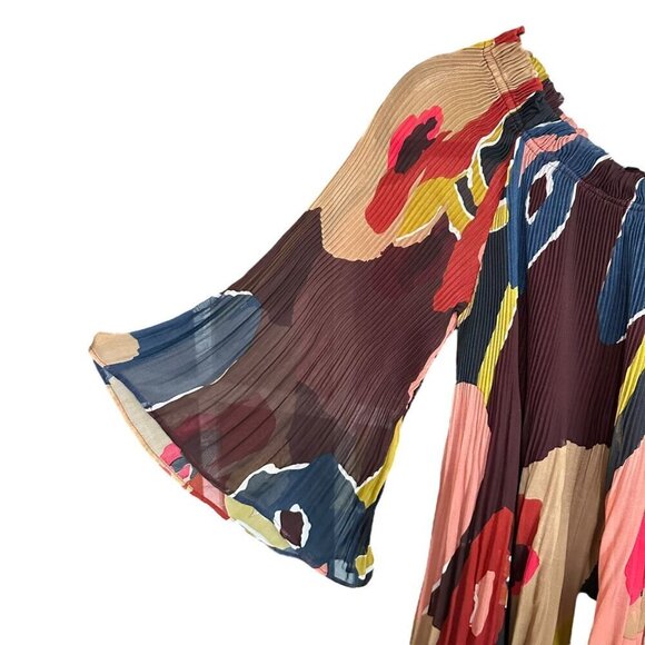 Davi & Dani Blouse Flowy Boho Cottagecore Lined Bell Sleeve Women's Size Small - Picture 2 of 8